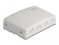 DELOCK Mini Desktop Patchpanel 6 Port Cat.6A grau
