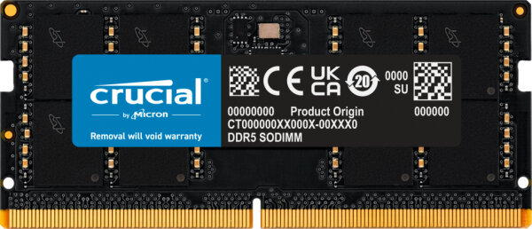32GB Crucial SO-DIMM CL40 DDR5-4800 UDIMM 1x 32GB DDR5 4800MHz 1.1V
