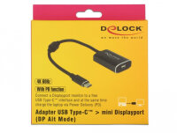 DELOCK Adapter USB/C St -> miniDP Bu 4K 60Hz PD-Funktion