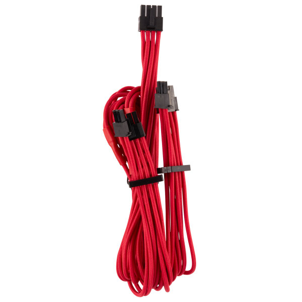 Corsair PSU Cable Dual 65cm PCIe 8pin/2xPCIe 6+2pin Gen4 ummantelt rot