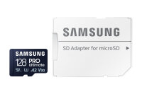 SD MicroSD Card 128GB Samsung SDXC PRO Ulti.(Class10) Adap retail