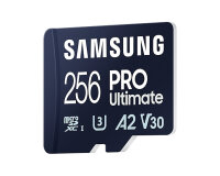 256GB Samsung PRO Ultimate R200/W130 microSDXC UHS-I U3 A2 Class 10 V30 USB Kit