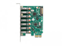 DELOCK PCI Express x1 Karte zu 7 x extern USB 5 Gbps Typ-A