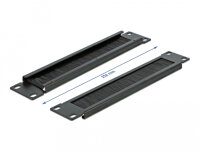 DELOCK 10 Kabelmanagement Bürstenleiste 1 HE schwarz