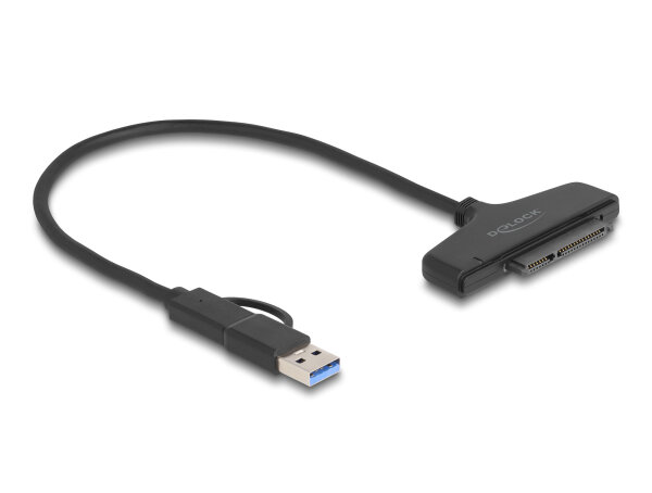 DELOCK USB zu SATA 6 Gb/s Konverter mit USB Type-C oder USB