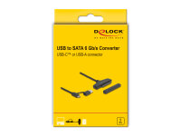 DELOCK USB zu SATA 6 Gb/s Konverter mit USB Type-C oder USB