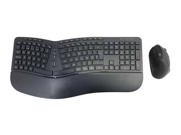 CONCEPTRONIC Tastatur+Maus Wireless ERGO  Layout PT  schwarz
