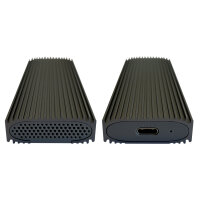 LC-Power SSD Case USB-C 3.2 M.2 PCIe / SATA SSD M2 Gehäuse Alu schwarz