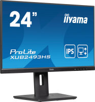 60.5cm(23.8")Iiyama XUB2493HS-B6 IPS Full-HD 100Hz Pivot Lautsprecher