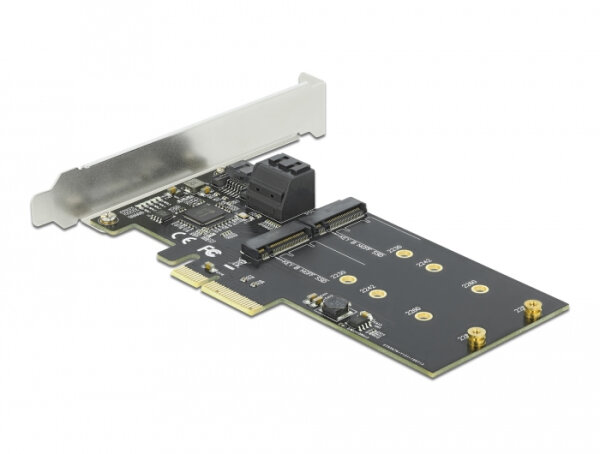 DELOCK 3 Port SATA und 2 Slot M.2 Key B PCI Express x4 Karte