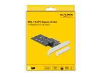 DELOCK 3 Port SATA und 2 Slot M.2 Key B PCI Express x4 Karte