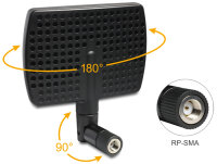 DELOCK WL-Antenne RP-SMA  5 7 dBi direktional Gelenk schw