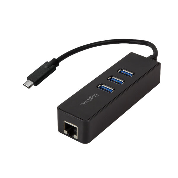 Logilink Adapter USB 3.0 TypC zu1x RJ45u. 3x USB3.0 Typ A