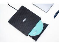 ACER AXD001 Portable SlimLine DVD-Writer USB-C 3.0 / USB-A schwarz
