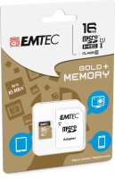 Emtec microSD Class10 Gold+ 16GB