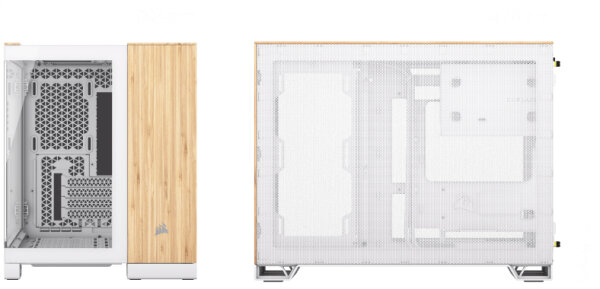 Corsair 2500X Tempered Glass White/Bamboo Wood