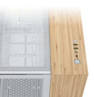 Corsair 2500X Tempered Glass White/Bamboo Wood