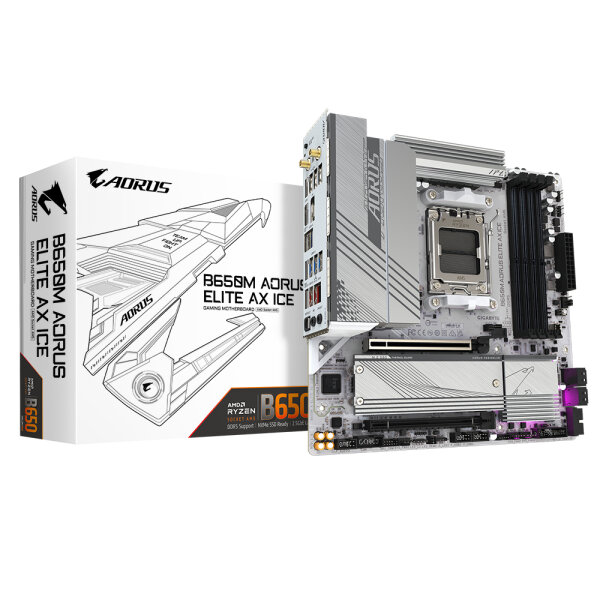 Gigabyte B650M A ELITE AX ICE mATX