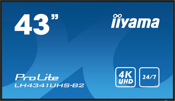 IIYAMA 108cm  (43") LH4341UHS-B2 16:9 3xHDMI+USB IPS 4K retail