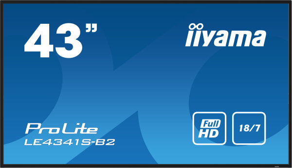 IIYAMA 108cm  (43") LE4341S-B2     16:9  3xHDMI+VGA IPS retail