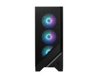 MSI MAG Forge 320R Airflow Midi-Tower Black 49.41l Volumen Glasfenster 4x 120mm ARGB Lüfter