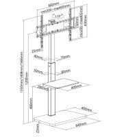 Equip Bodenstandhalter  37"-75"/1TFT  30kg                sw lite Retail