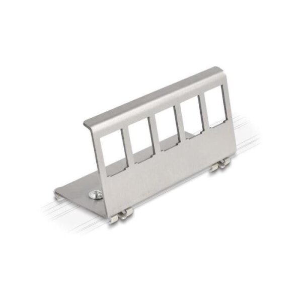 DELOCK Keystone Metall Halterung 5 Port für Hutschiene