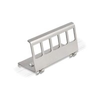 DELOCK Keystone Metall Halterung 5 Port für Hutschiene