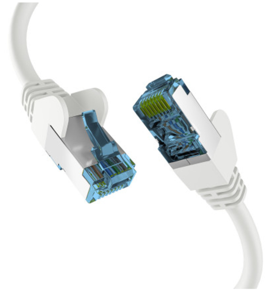 EFB RJ45 PATCHKABEL mit CAT7 ROHKABEL WEISS 3m