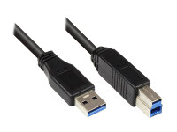 Good Connections USB3.0 Kabel A-B schwarz 0,2m