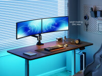 Equip Tischhalterung 17"-35"/2TFT 360° Gasfeder 20Kg schwarz retail