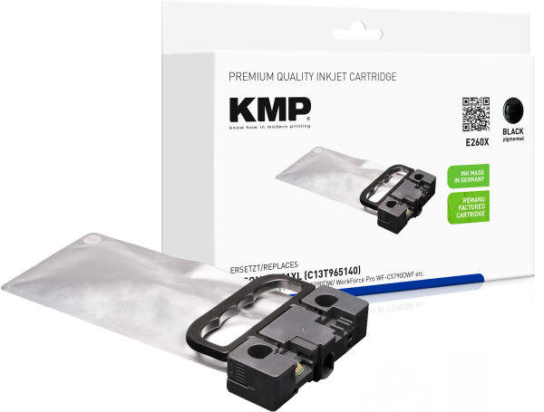 KMP Patrone Epson T9651 black 10000 S. E260X remanufactured