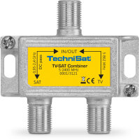 TechniSat TV-SAT Kabelsplitter Silber, Gelb