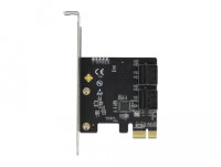 DELOCK 4 Port SATA PCI Express x1 Karte Low Profile Formfakt