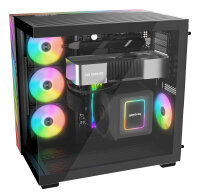 be quiet! Light Base 600 LX Black Tower Case 59.7l Glasfenster LED-Steuerung Mehrkammerdesign ARGB ATX PC Gehäuse