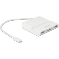 DeLOCK 2xUSB2.0-A USB2.0-A Schwarz, Silber