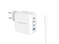 Conceptronic GaN 4-Port Ladegerät 100W 3x USB-C 3in1...
