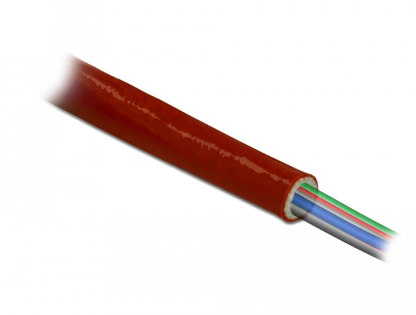 DELOCK Feuerfest Schutzschlauch silikonbeschi. 2mx10mm rot