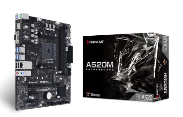 Biostar A520MH Motherboard AMD A520 micro ATX