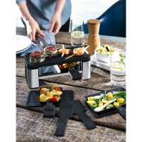 WMF KITCHENminis 0415100011 Raclette Grill 2 Person(en) 370 W Schwarz, Edelstahl