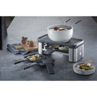 WMF KITCHENminis 0415100011 Raclette Grill 2 Person(en) 370 W Schwarz, Edelstahl