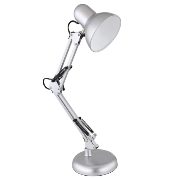 RealPower Retro Schreibtischlampe SL-70,silber Matall