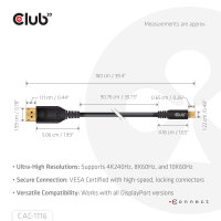 Club3D Kabel   MiniDP 2.1 <->  DP2.1        1m 10K60Hz St/St retail