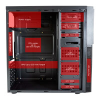 LC-Power LC-7041B-ON schwarz Kabelmanagement Midi Tower ohne Netzteil