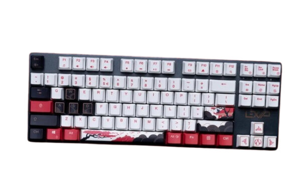 Lexip Disciple Tastatur Gaming USB QWERTY Englisch Schwarz, Gold, Rot, Weiß