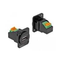 DELOCK D-Typ Modul USB 2.0 Typ-A Buchse zu Terminalblock