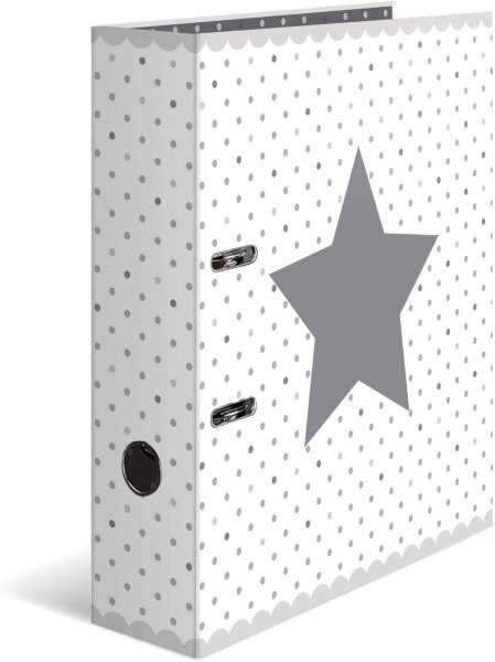 HERMA Ordner A4 Sterne weiß gepunktet
