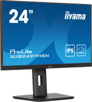 60.5cm (23.8") Iiyama XUB2497HSN-B2 IPS Full-HD 100Hz Pivot Lautsprecher USB-C-Dock und RJ45 (LAN) Anschluss schwarz