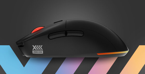 Genesis Gaming Maus ZIRCON XIII "Custom" kabellos schwarz