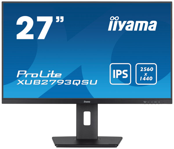 iiyama 27" (68.65 cm) Monitor mit WQHD-Auflösung, IPS-Panel-Technologie, 100Hz Bildwiederholrate und einem 150 mm höhenverstellbaren Standfuß